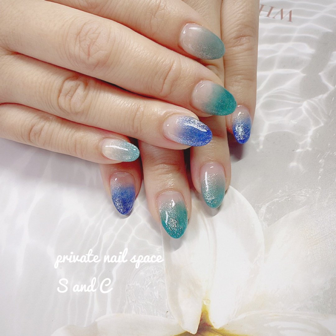 夏 オールシーズン 海 リゾート ハンド Private Nail Space S And Cのネイルデザイン No ネイルブック