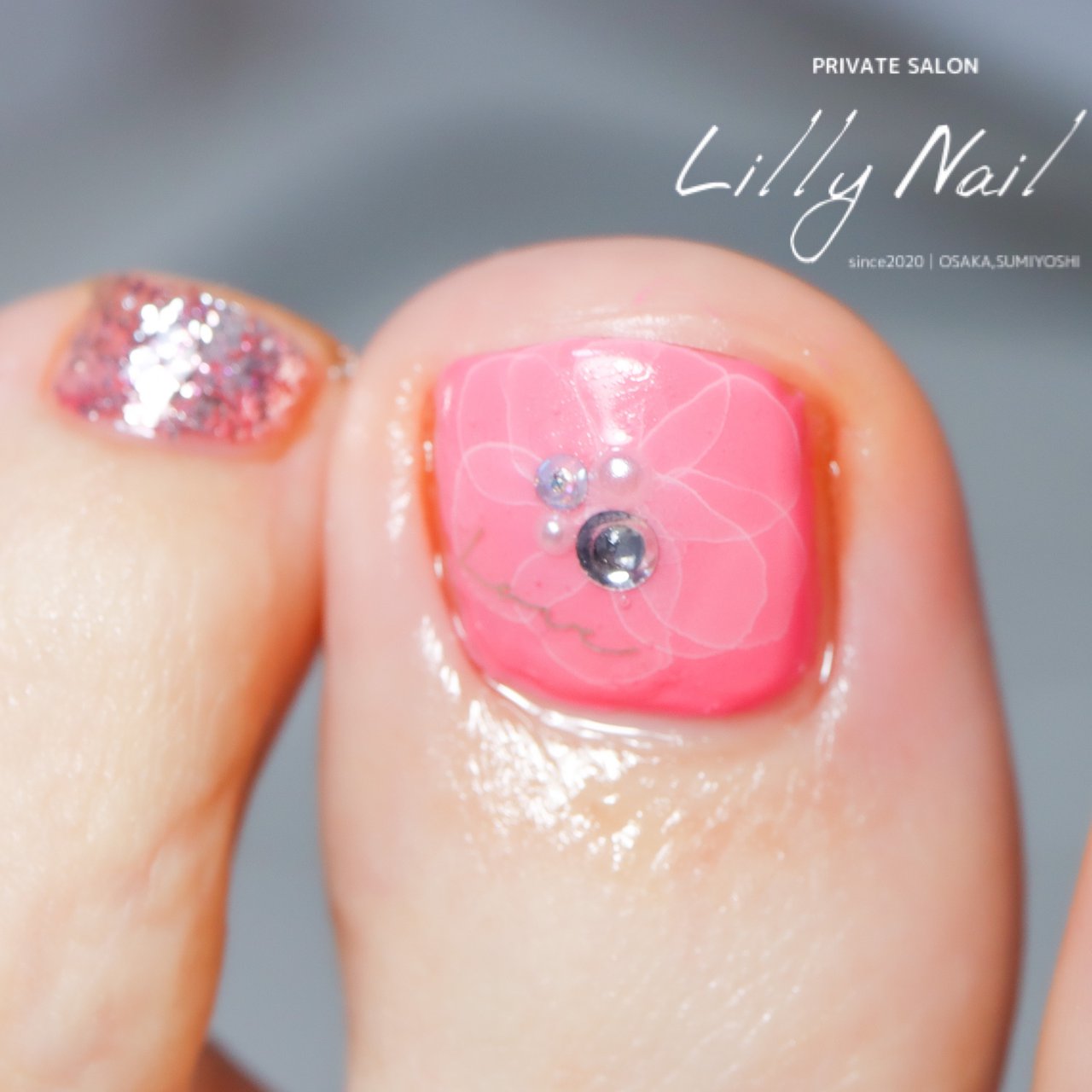 春 夏 海 デート フット 住吉区ネイルサロン Lillynail リリーネイル にしもりさきのネイルデザイン No ネイル ブック