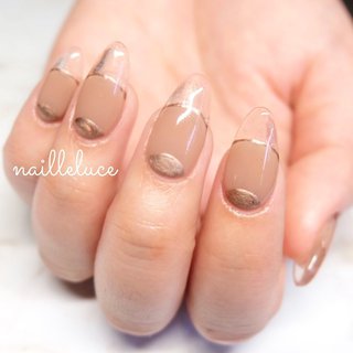 さりげなく透明感のネイルデザイン ネイルブック