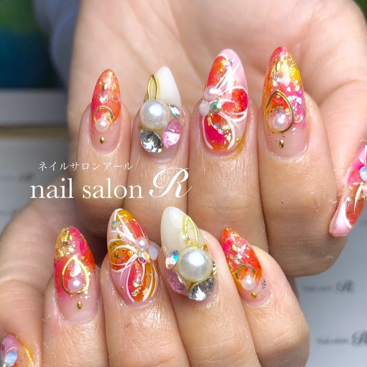 春 夏 デート 女子会 ハンド Nailsalon R ネイルサロンアール のネイルデザイン No ネイルブック