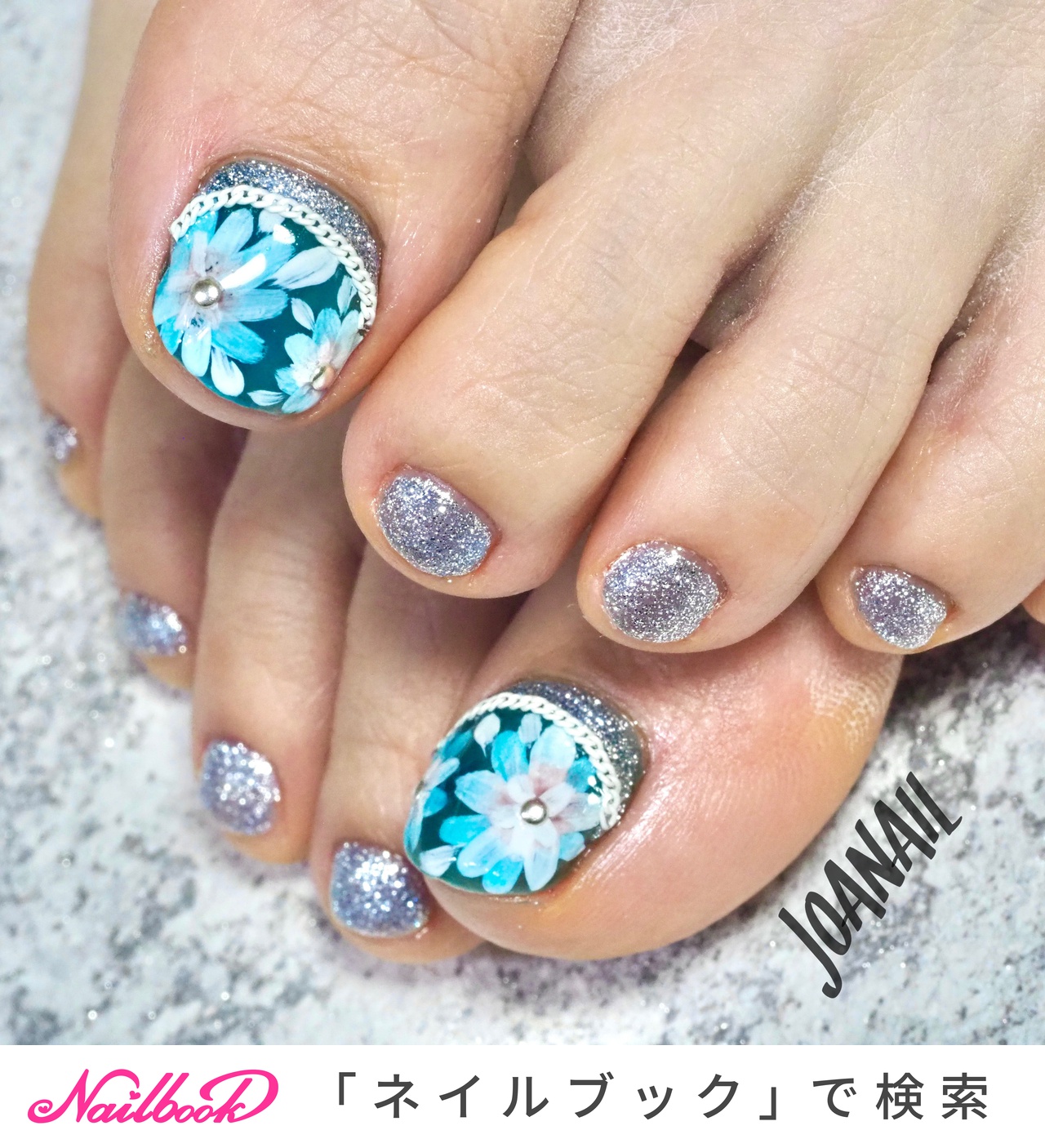 夏 オフィス ブライダル パーティー フット Joanailのネイルデザイン No ネイルブック