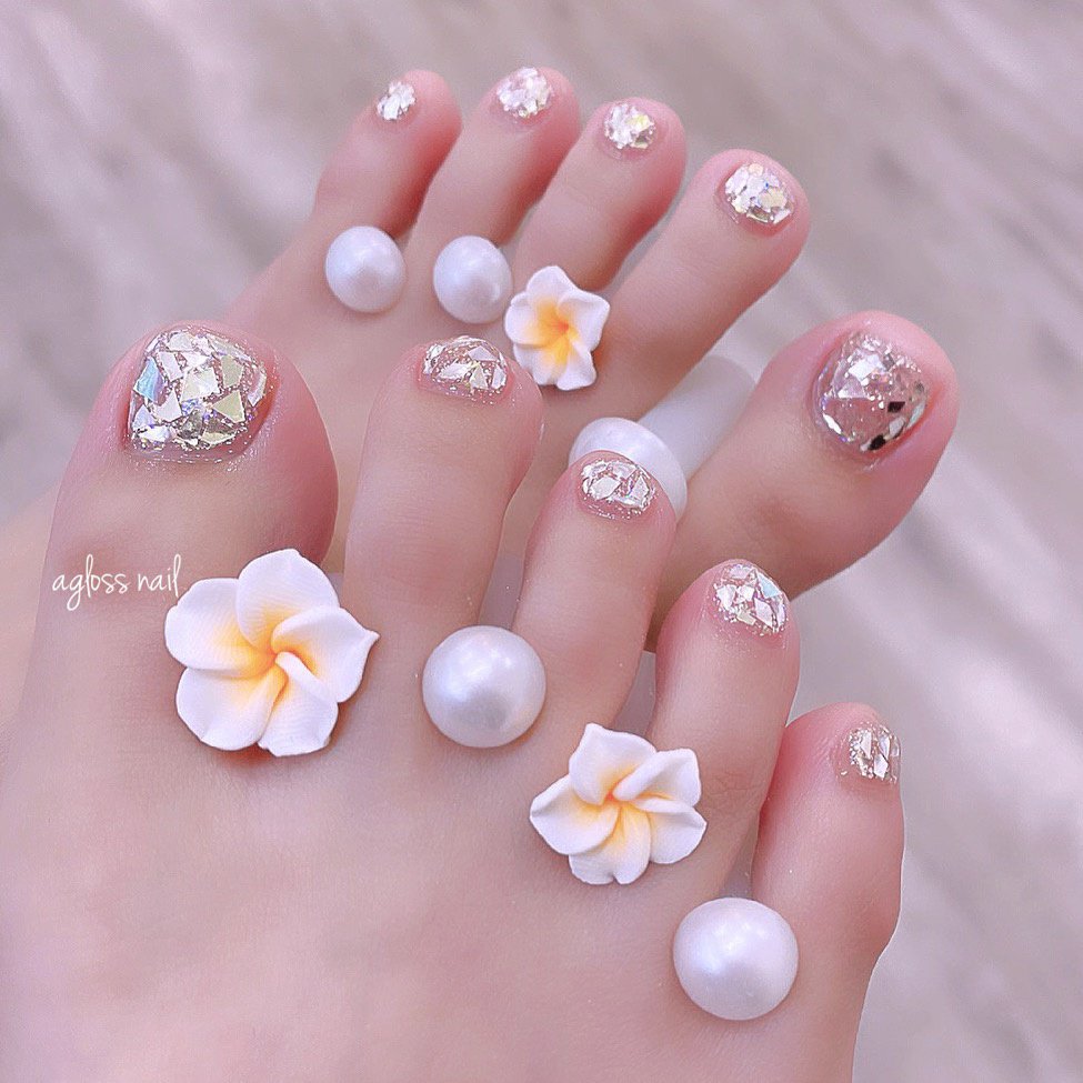 春 夏 秋 冬 フット Agloss Nailのネイルデザイン No ネイルブック