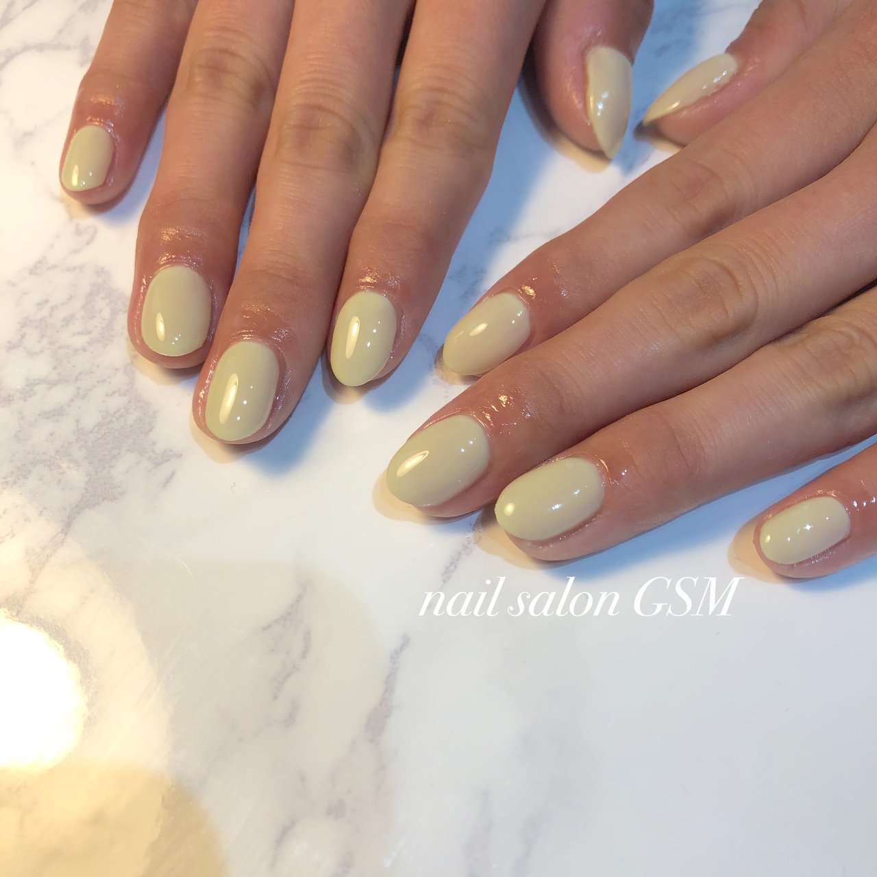オールシーズン ハンド シンプル ショート グリーン Nail Salon Gsmのネイルデザイン No ネイルブック