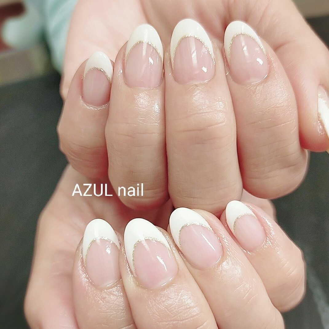 春 夏 オールシーズン ハンド フレンチ Azul Nailsalon 京成小岩のネイルデザイン No ネイルブック