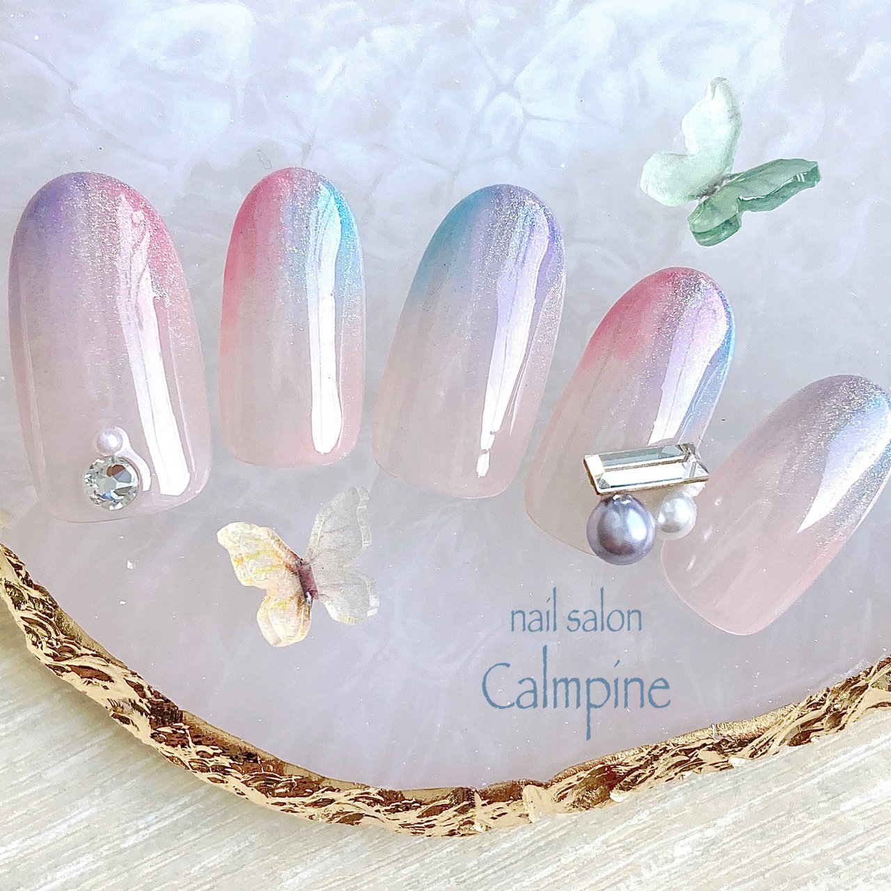 オールシーズン 七夕 浴衣 オフィス ハンド Nail Salon Calmpineのネイルデザイン No ネイルブック