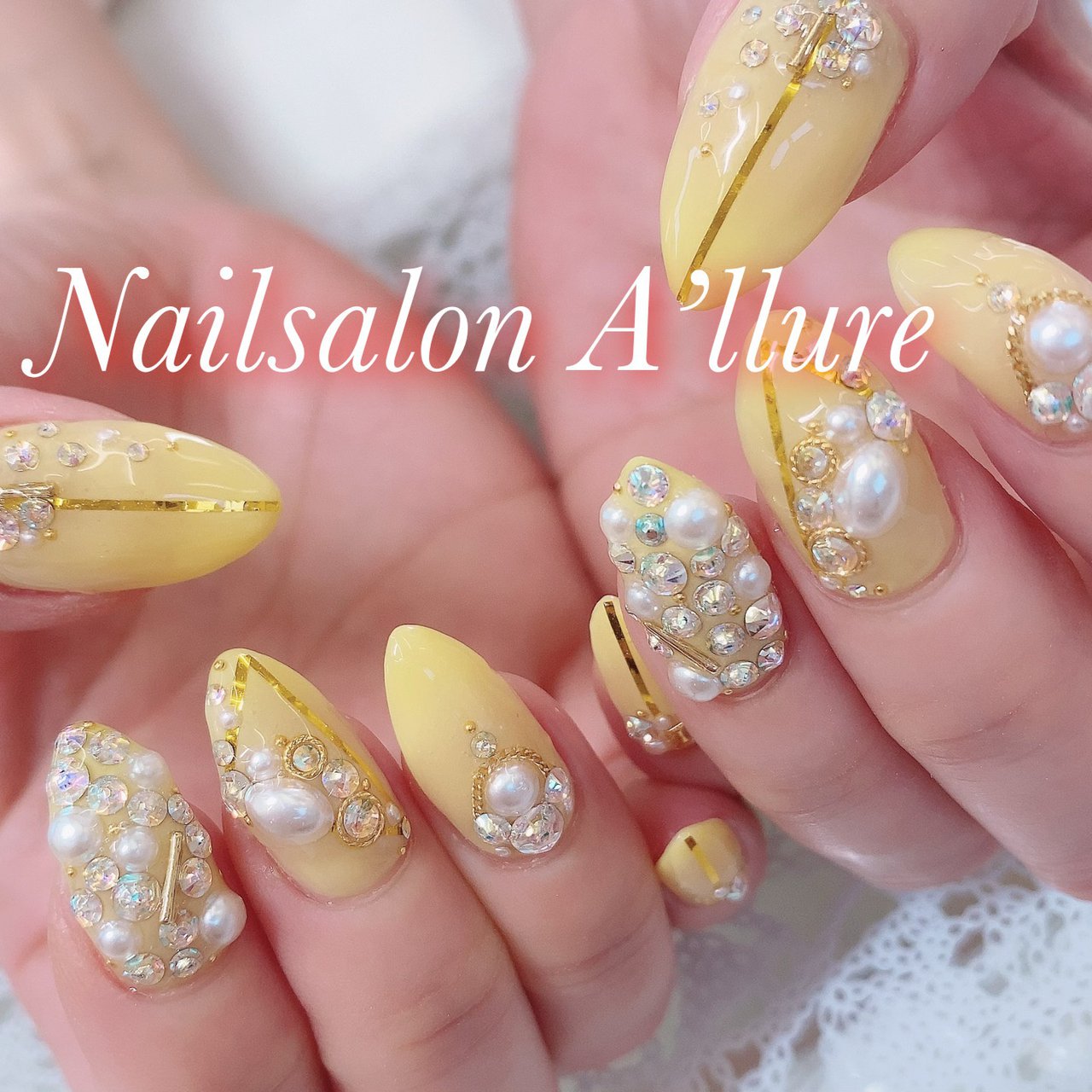 春 夏 パーティー デート ハンド Nailsalon A Llure アリュール のネイルデザイン No ネイルブック