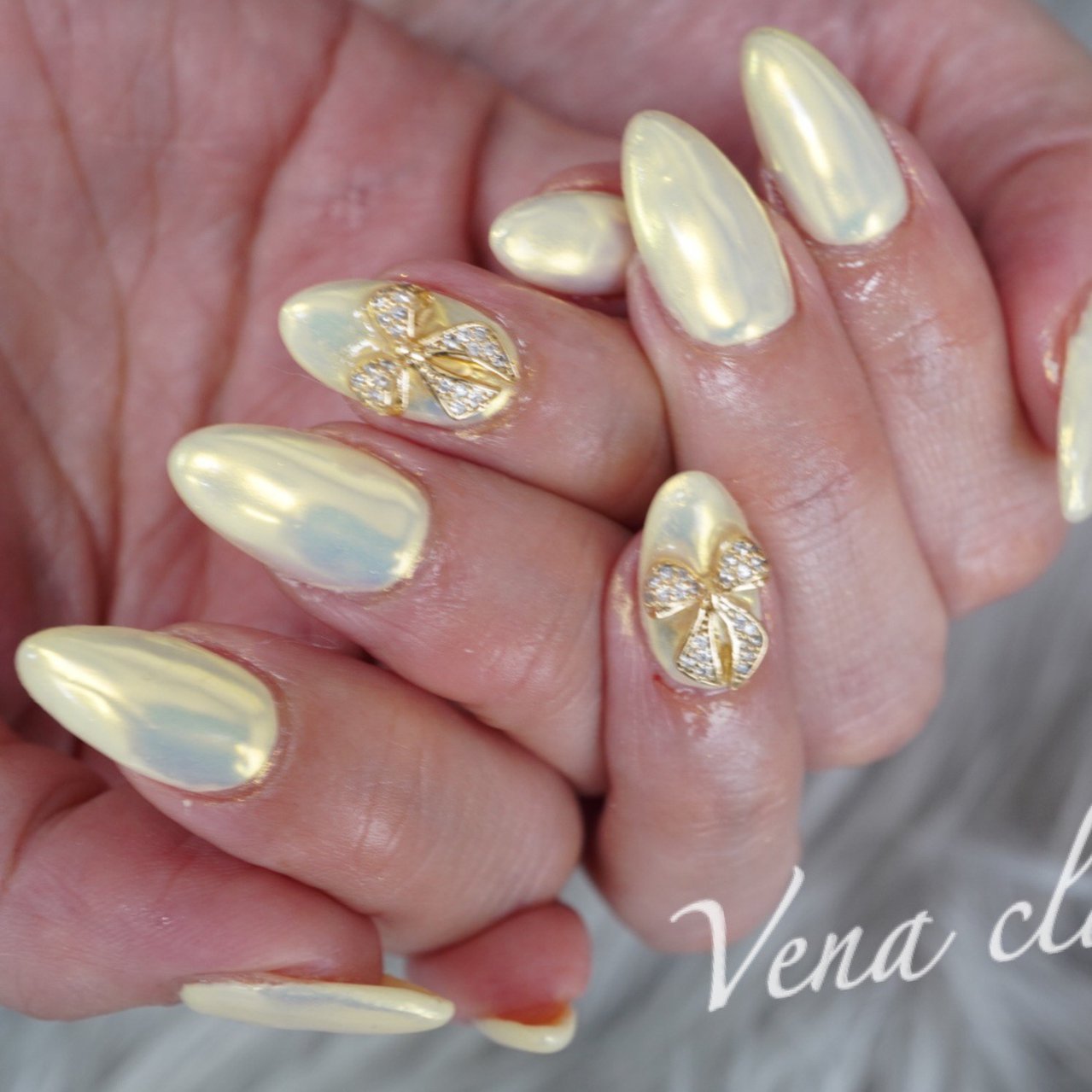 春 ハンド オーロラ ロング イエロー Nail Salon Vena Claw のネイルデザイン No ネイルブック
