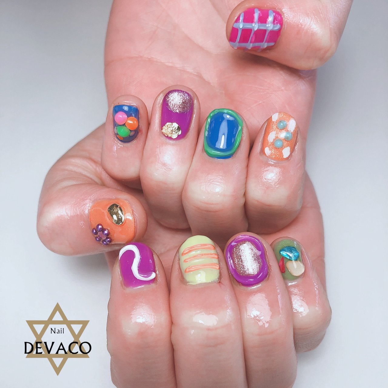 春 夏 オールシーズン ハンド ラメ 999naildevacoのネイルデザイン No ネイルブック