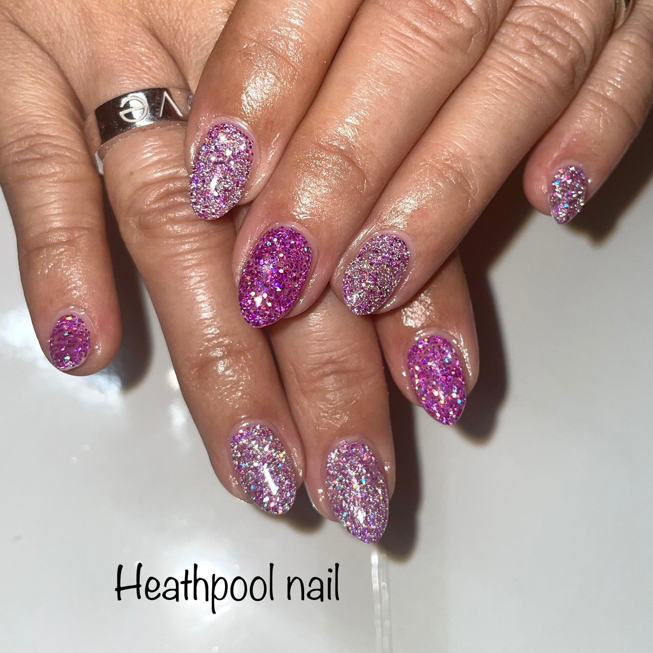 ハンド ラメ ピンク ジェル Heathpoolnailのネイルデザイン No ネイルブック