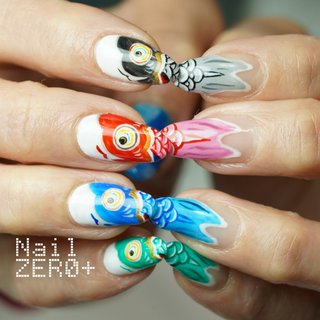 鯉のぼりのネイルデザイン ネイルブック