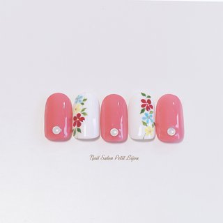 ハワイ風ネイルのネイルデザイン ネイルブック