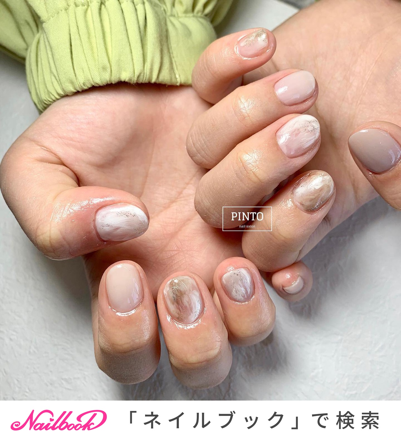 春 夏 オフィス 女子会 ハンド Pintoのネイルデザイン No ネイルブック