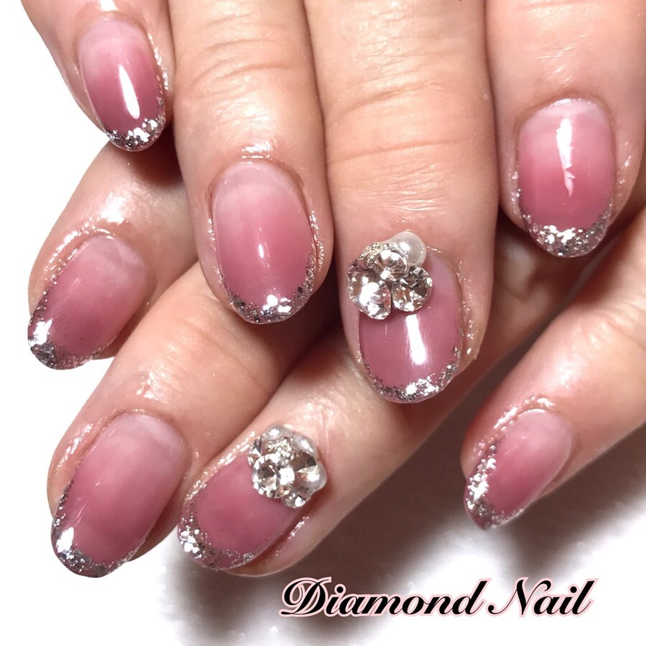 オールシーズン ブライダル デート 女子会 ハンド Diamond Nail 尼崎のプライベートサロン のネイル デザイン No ネイルブック