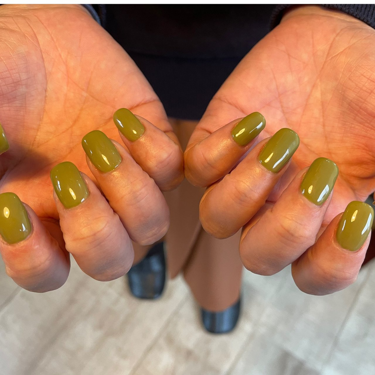オールシーズン ハンド シンプル ワンカラー グリーン Nail Salon Yuu 結 のネイルデザイン No ネイルブック