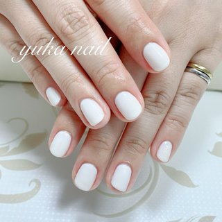 2025年】新着順｜ホワイト(白)/#yukanail_ワンカラーのネイルデザイン