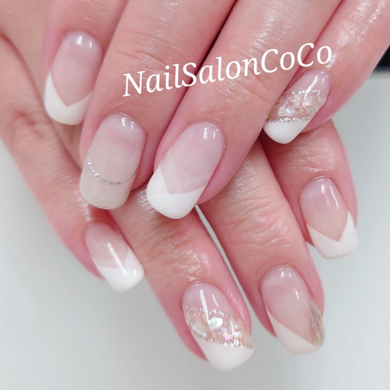 ダブルネイルテーブル ホワイト 春/夏/ハンド/ホワイト