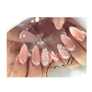 3Dアートお花 お花ネイル#ぷくぷくネイル#立体フラワー#春ネイル#3dネイル#3d