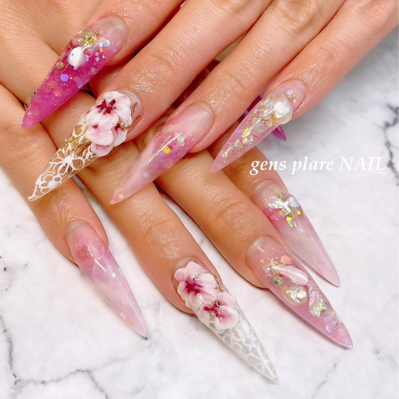 春/卒業式/入学式/ハンド/フラワー - gpNAIL.sayakaのネイル