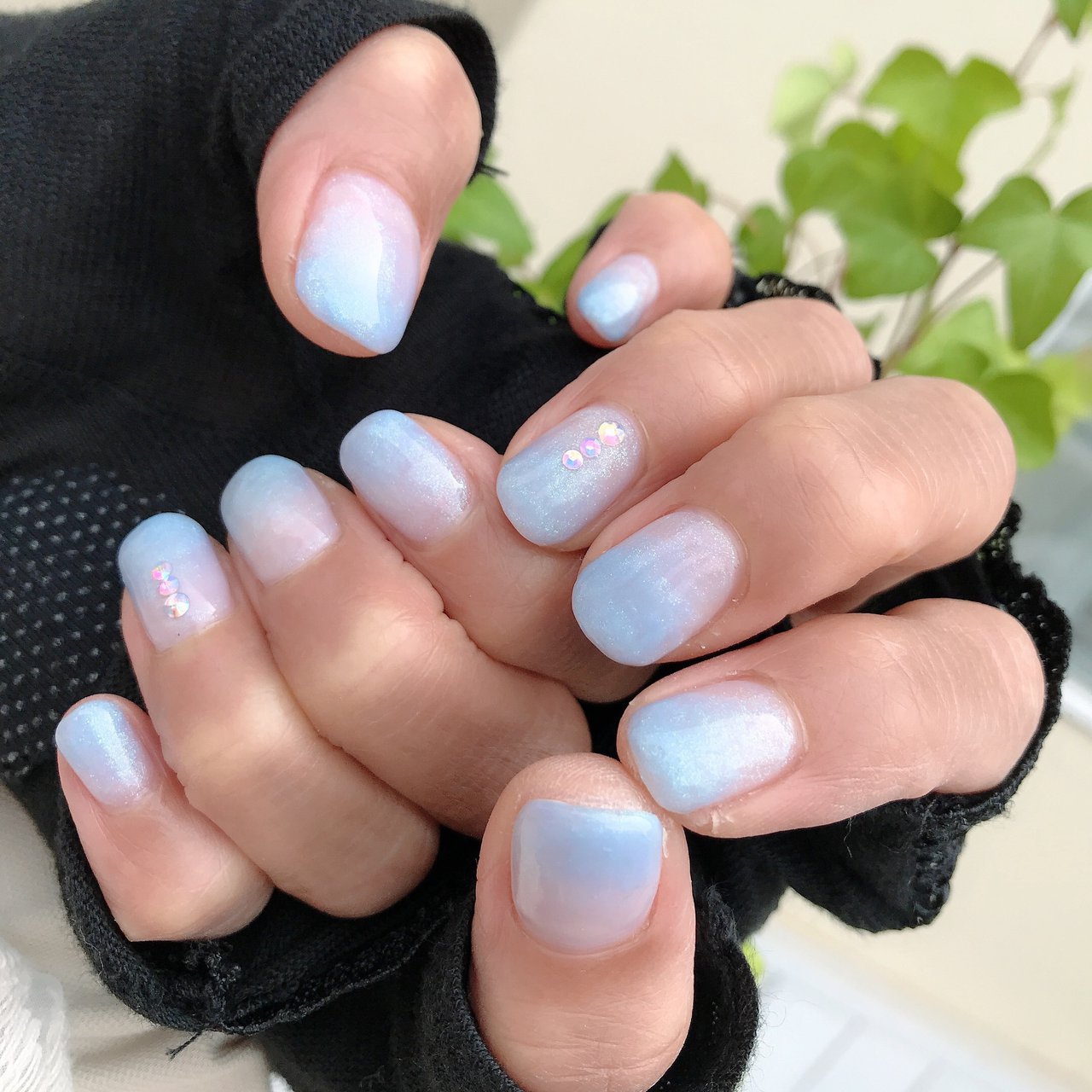 クリア 水色 シルバー ジェルネイル お客様 Yukaのネイルデザイン No ネイルブック