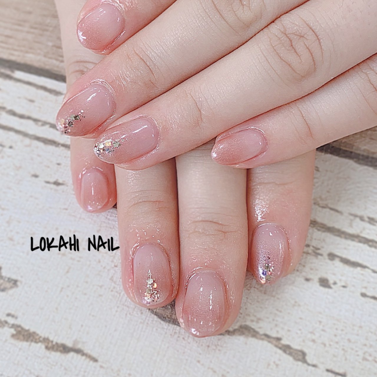 オールシーズン ハンド グラデーション ショート ピンク Lokahi Nail ロカヒネイルのネイルデザイン No ネイルブック