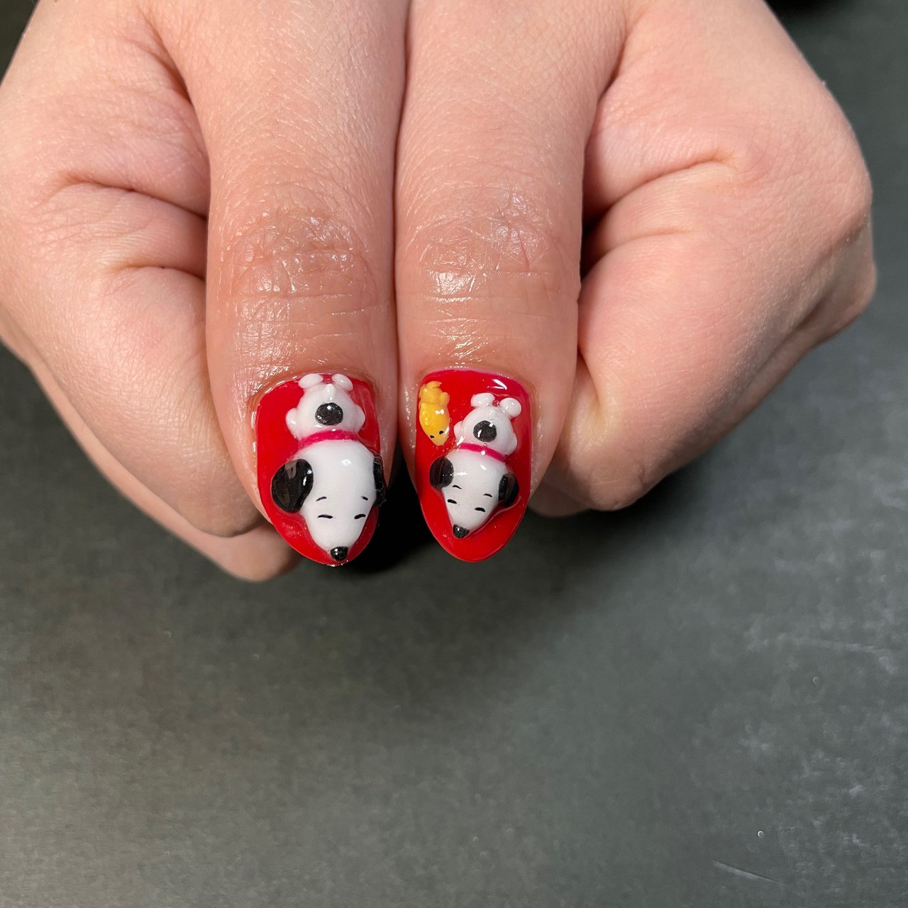 オールシーズン お正月 ハンド キャラクター ミディアム Nailsalon Toiroのネイルデザイン No ネイルブック