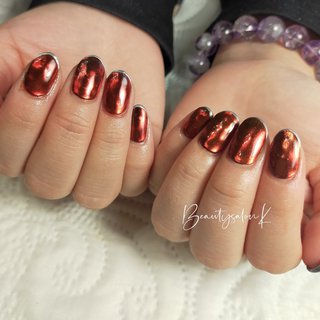 ボルドー かっこいいのネイルデザイン ネイルブック