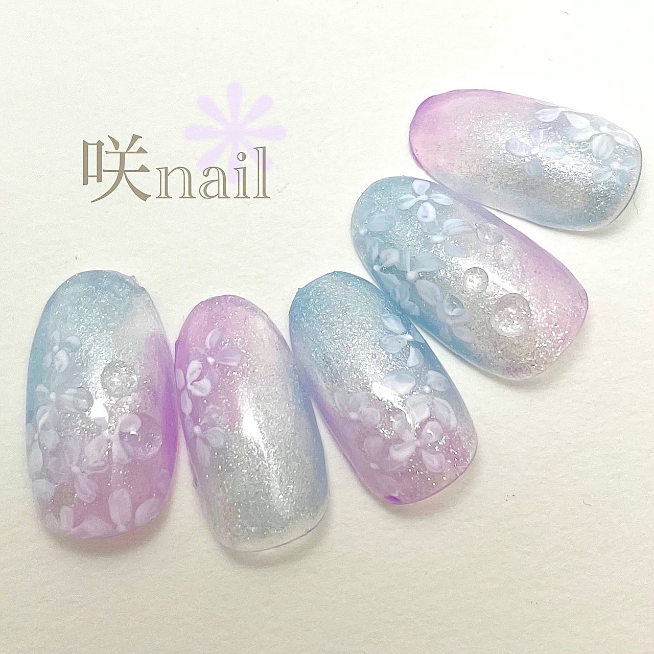 梅雨 オフィス デート 女子会 ハンド 咲nail サキネイル のネイルデザイン No ネイルブック