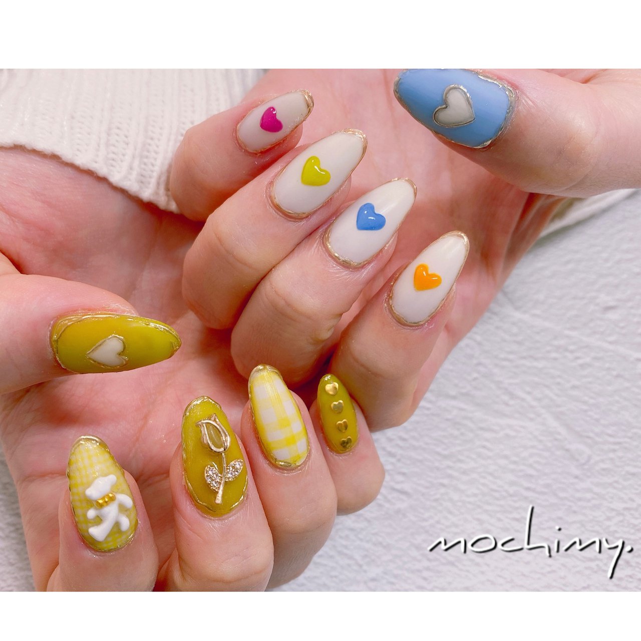 春 オールシーズン ライブ ハンド ハート Mochimy のネイルデザイン No ネイルブック