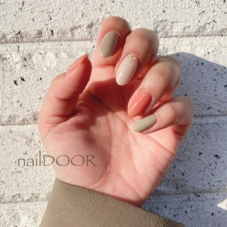 春 グリーン テラコッタのネイルデザイン ネイルブック