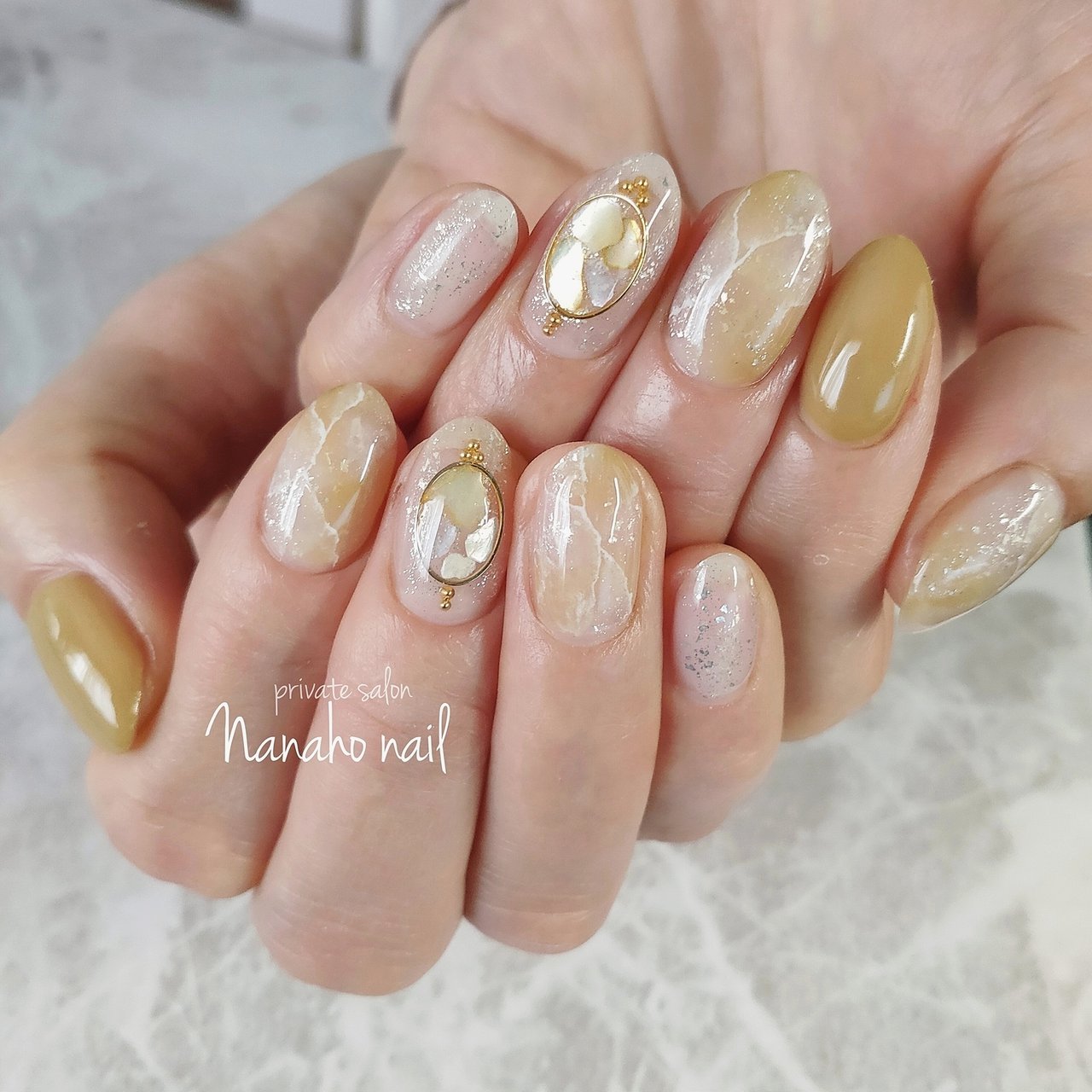 春 夏 ハンド シンプル ラメ Nanaho Nail 大阪府八尾市 のネイルデザイン No ネイルブック