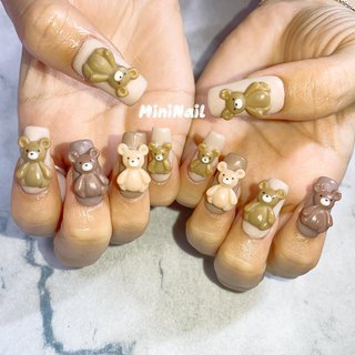 デコ マット ブラウンのネイルデザイン ネイルブック