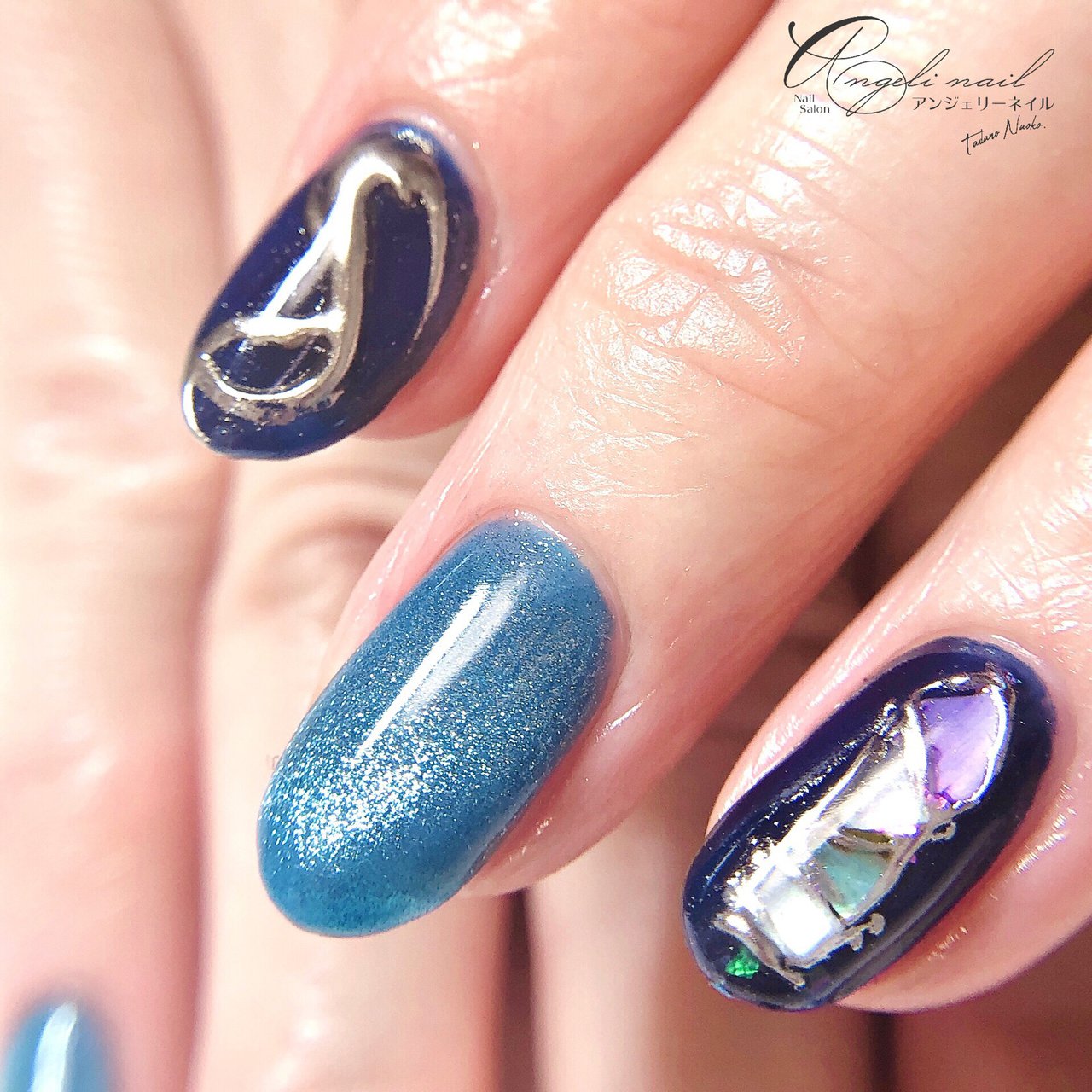 春 夏 ハンド シェル マグネット 北広島市ネイルサロン Angeli Nailのネイルデザイン No ネイルブック
