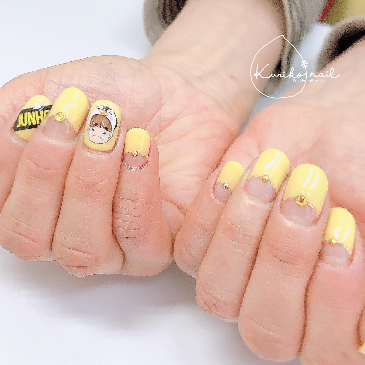 オールシーズン ハンド グラデーション 痛ネイル キャラクター Kuriko Nailのネイルデザイン No ネイルブック