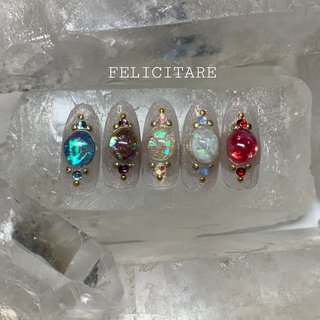 宝石風ネイルのネイルデザイン ネイルブック