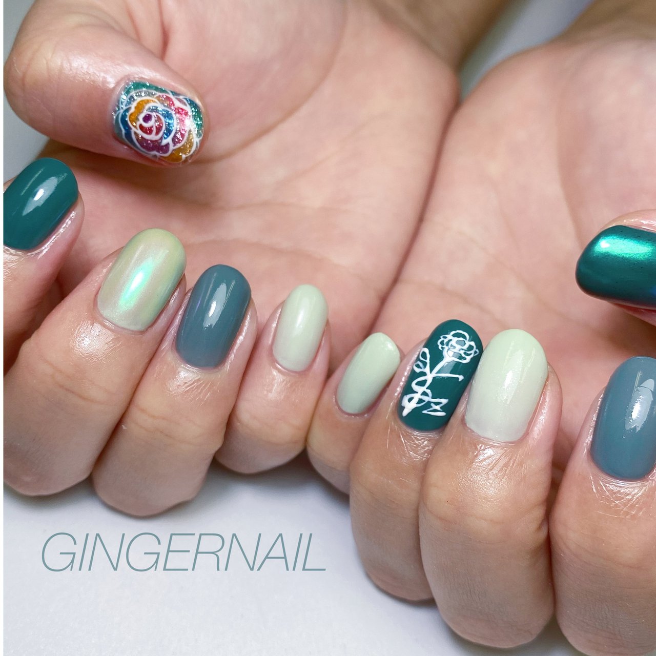 ライブ ブライダル デート 女子会 ハンド Ginger Nail 代々木 ジンジャーネイルのネイルデザイン No ネイルブック