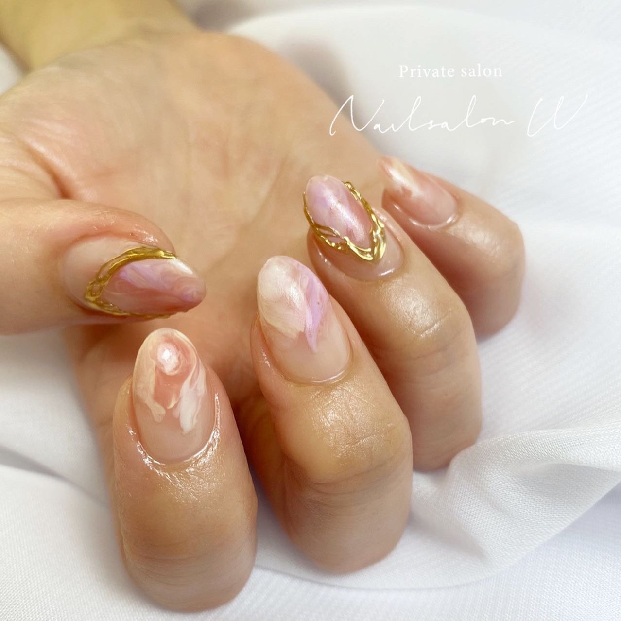 春 夏 オフィス 女子会 ハンド 仙台 自爪育成サロン Nailsalon W のネイルデザイン No ネイルブック