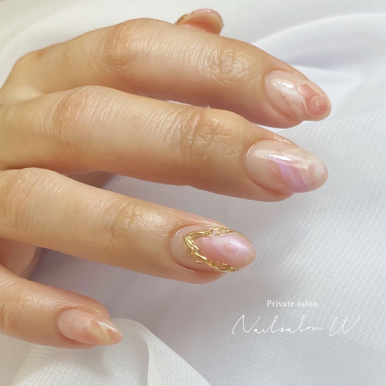 春 夏 オフィス 女子会 ハンド 仙台 自爪育成サロン Nailsalon W のネイルデザイン No ネイルブック
