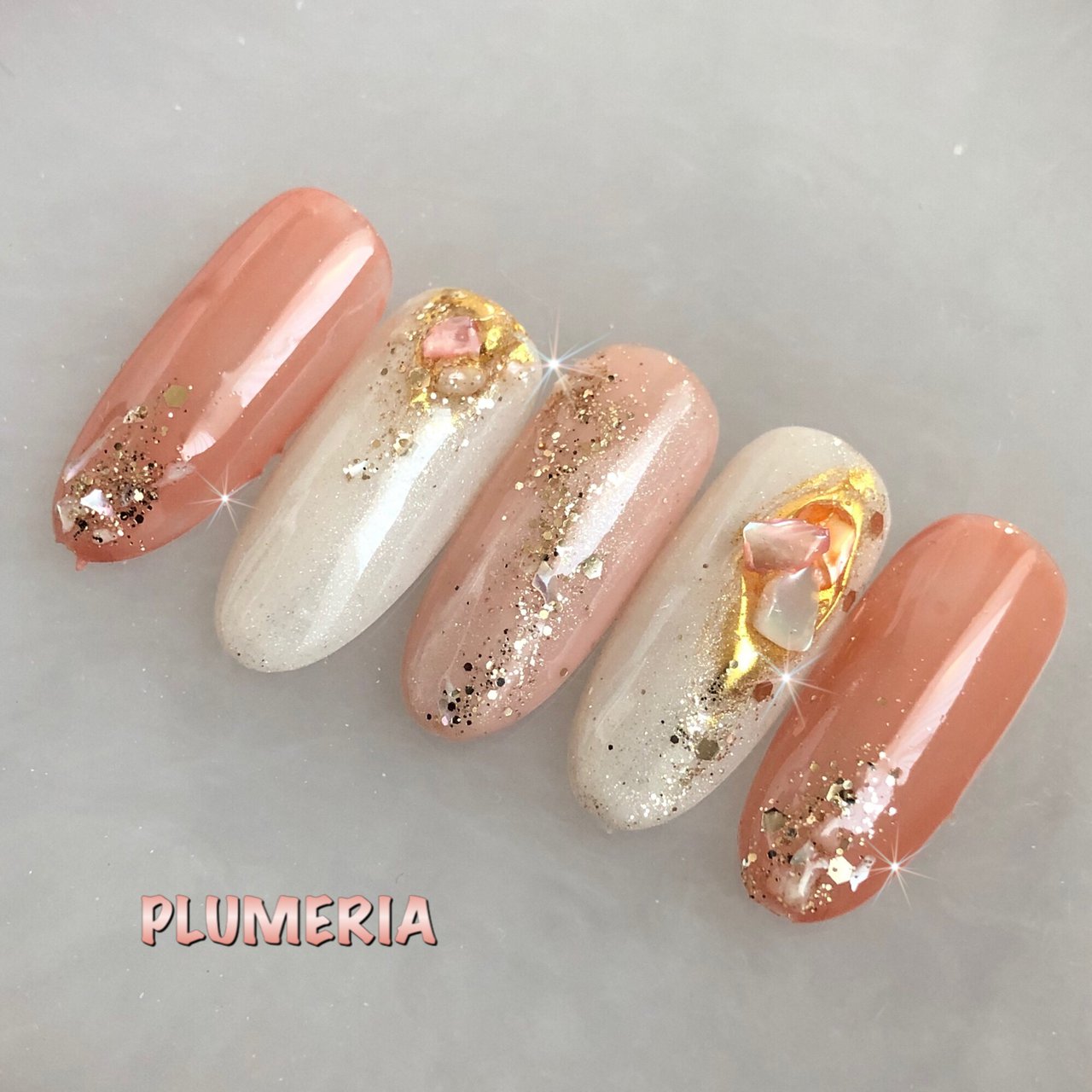 春 夏 リゾート デート ハンド Plumeria 隠れ家サロンプルメリア のネイルデザイン No ネイルブック