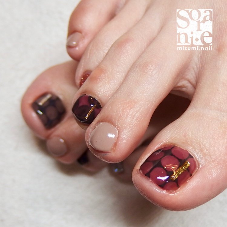 春 夏 秋 オールシーズン フット Mizumi Sorani E のネイルデザイン No ネイルブック