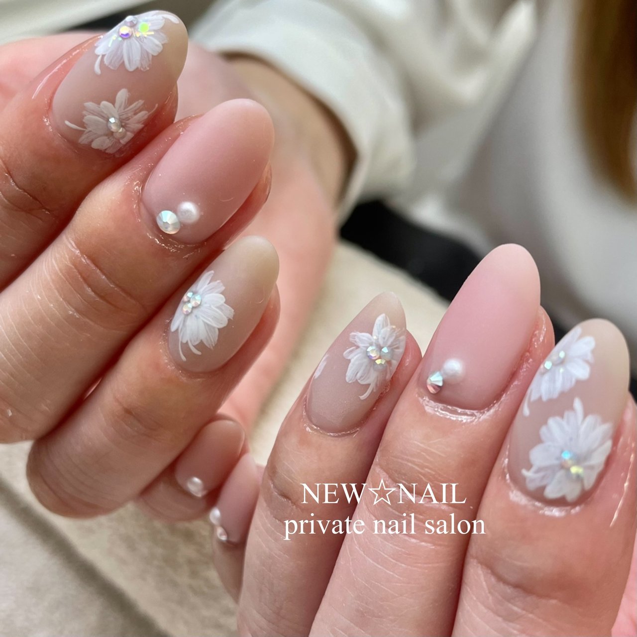 ベージュ ピンク New Nail 自爪育成サロン のネイルデザイン No ネイルブック