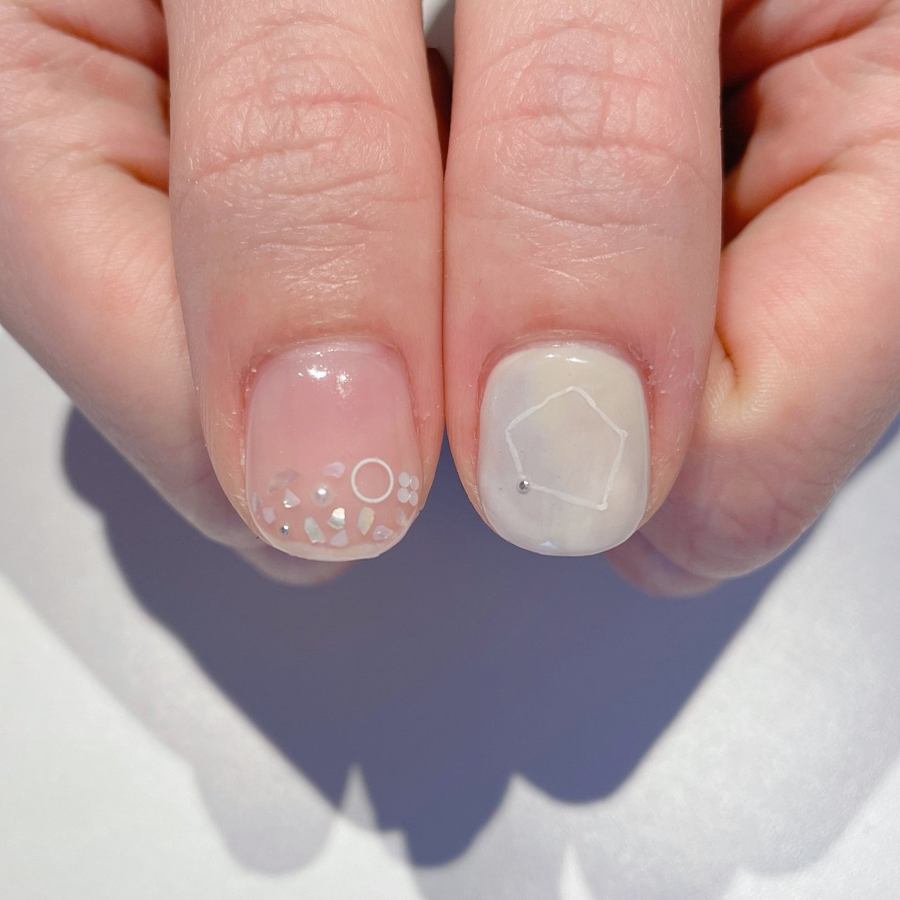 オールシーズン ブライダル ハンド シンプル ショート Kimalleのネイルデザイン No ネイルブック