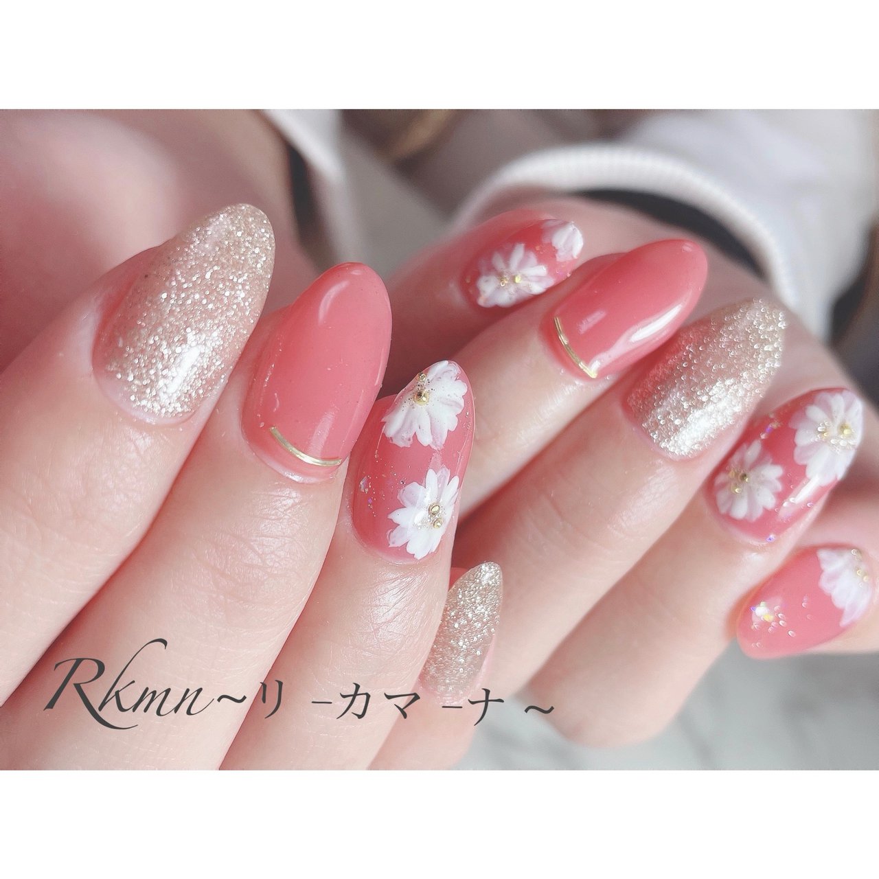 春 オールシーズン ハンド シンプル ラメ Rkmn リ カ マ ナ のネイルデザイン No ネイルブック