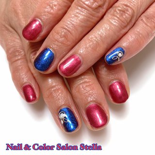 トリコロールカラーのネイルデザイン ネイルブック