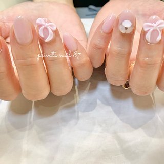 21年 新着順 リボン エンボスのネイルデザイン ネイルブック