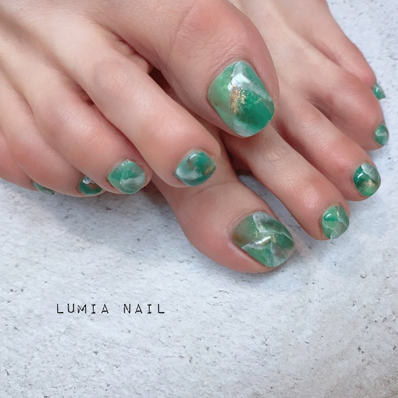 春 夏 フット 大理石 ニュアンス Lumia Nailのネイルデザイン No ネイルブック