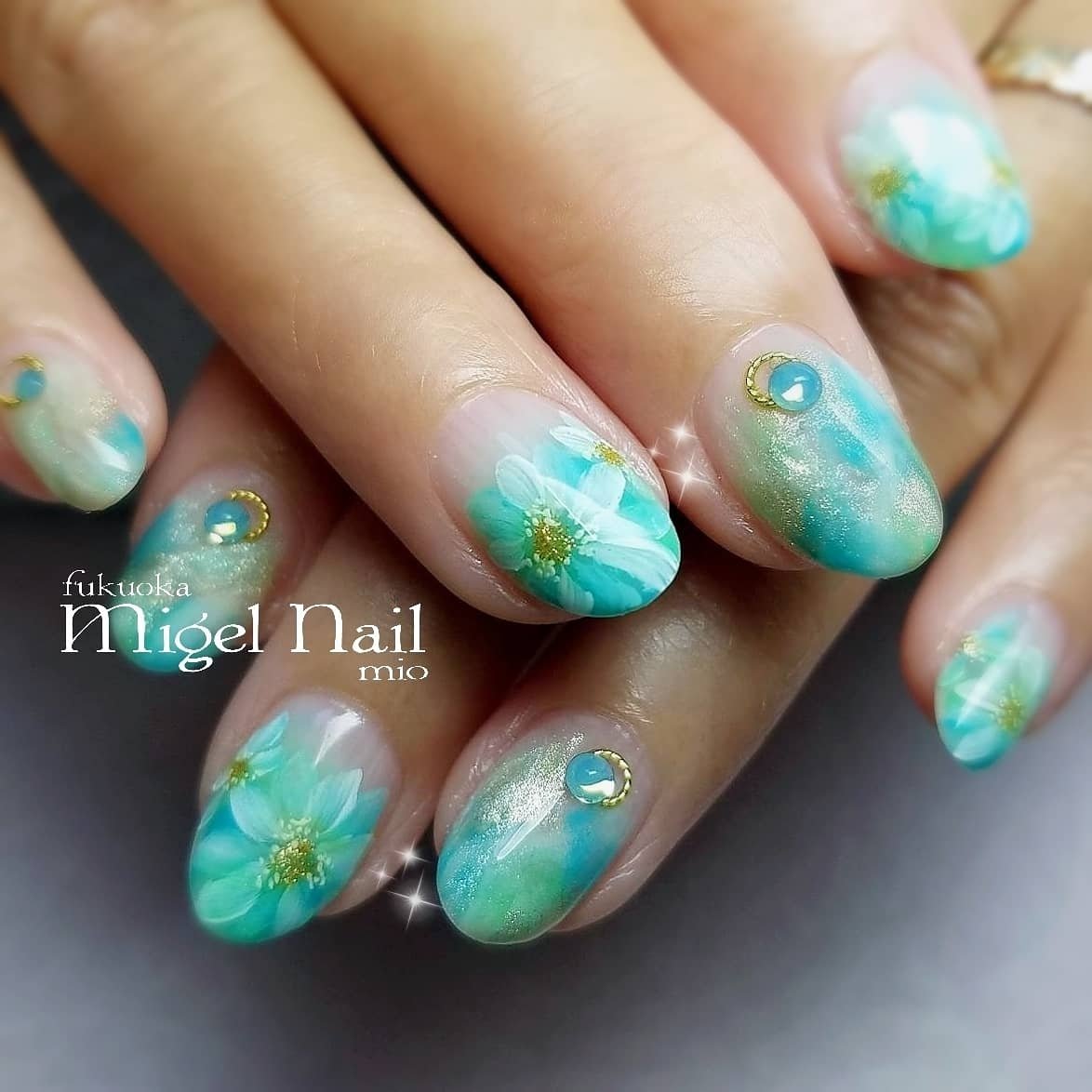 夏 海 リゾート ブライダル ハンド Migel Nailのネイルデザイン No ネイルブック