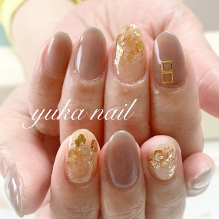 琥珀色ネイルのネイルデザイン ネイルブック