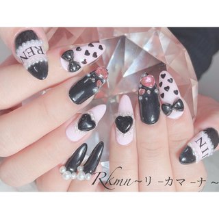 ブラックハートのネイルデザイン ネイルブック