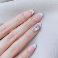 夏 白フレンチのネイルデザイン ネイルブック