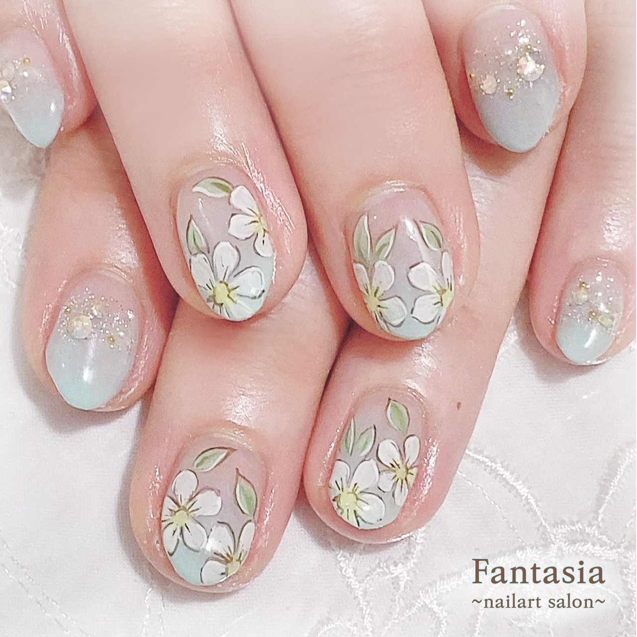 春 夏 オールシーズン オフィス ハンド Fantasia Nailartsalonのネイルデザイン No ネイルブック